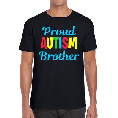 Proud Autism Brother Autism Awareness Unisex Mens T Shirt Womens Tops Tees