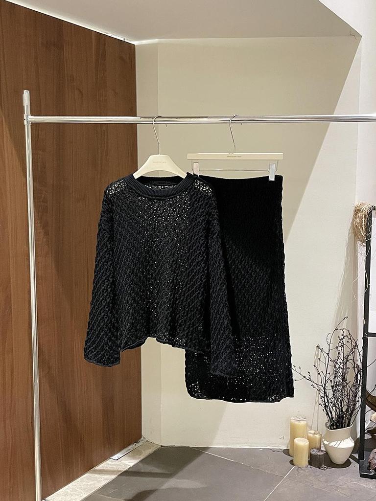 First Strike: New Korean Style Crochet Knit Set - Spring Arrival, Textured & Versatile Hollow Design for Women (ZC3135)