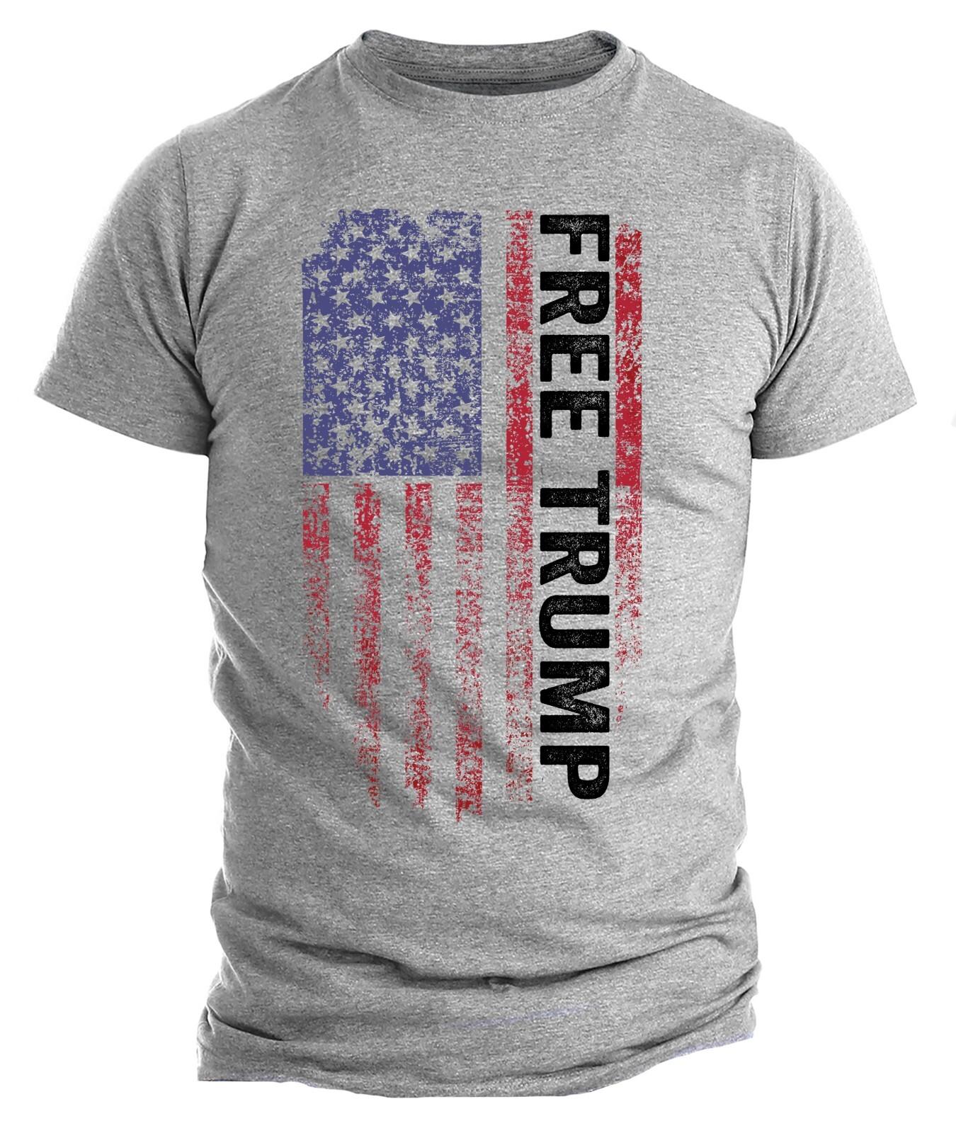 Free Trump 2024 Trump Supporter T-Shirt Mens Womens Tees Top Trump Arrest Political T-Shirt Mens Womens Tees Top S