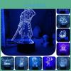 3d Pirate King Usb Touch Control Led Night Light Featuring Luffy And Zoro For Modern Bedrooms