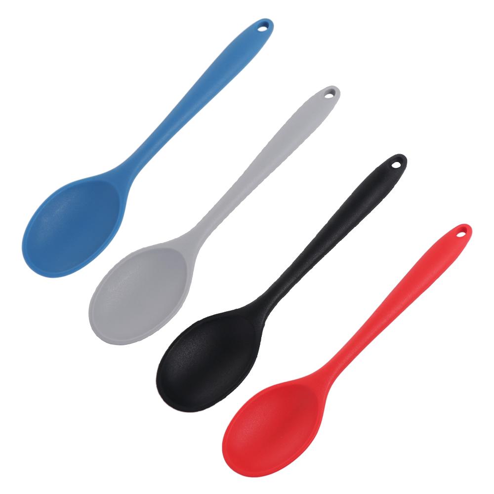 Soft Nonstick Dessert Integrated Honey Yogurt Cooking Spoon Soup Spoon Kitchen Tool Stirring Spoon