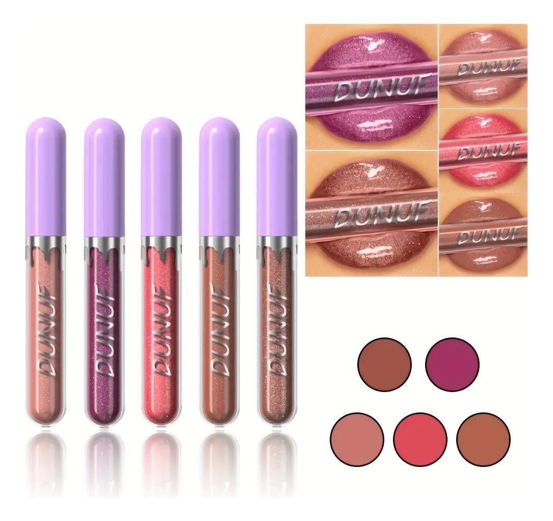 Dunuf Perolado Moisturizing Lip Gloss 5 Pz Set