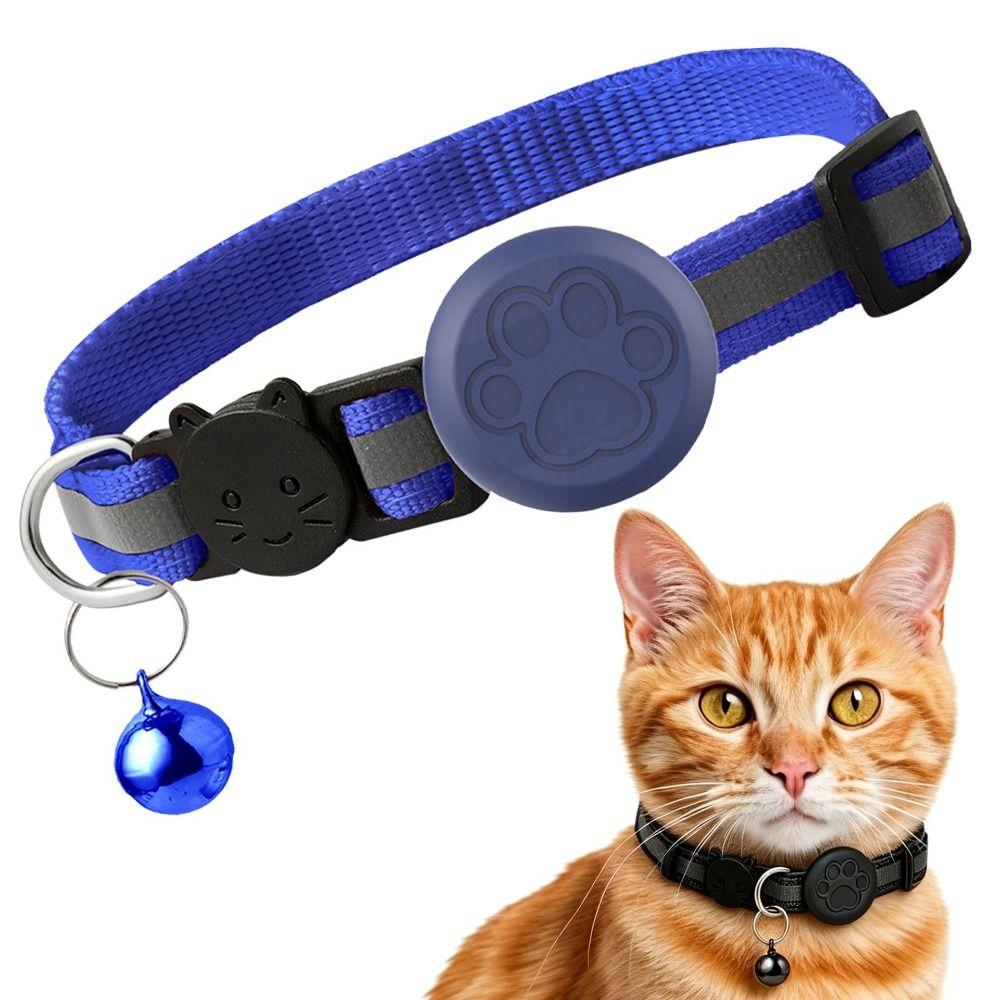 Adjustable Locator Holder Collar Reflective Strip Puppy Collar for AirTag Cat Puppies