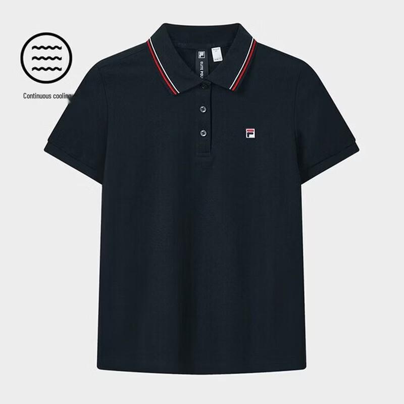 FILA Women s Knit Short Sleeve Polo Shirt M