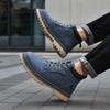 Men's Mid-Top Leather Work Boots - Autumn British Style High-Top Martin Shoes