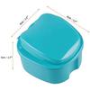 Blue denture case, denture cup with strainer, denture bath box, denture storage box with basket net, travel container holder