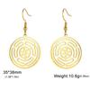 LIKGREAT Hekate Rad Hängeohrringe Edelstahl Dreifacher Mond Strophalos Hekate Göttin Femme Wicca Magie Amulett Schmuck