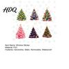Holiday Glass Decals for Windows 6Pcs Colorful Christmas Tree Snowflake Static Window Sticker, PVC Cling, Removable Decal Stickers Home Decoration,