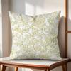 Gold Leaf Flower Cushion Cover Natural Linen Organic Fabric DoubleSided Printing Couch Pillow Covers Home Decor