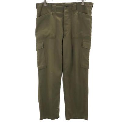 Rakouská armáda 80. léta vojenské maskáčové kalhoty khaki Zapínání na knoflíky Pánské Použité