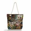 Cute Cat Print Thick Rope Single-shoulder Beach Bag 7211