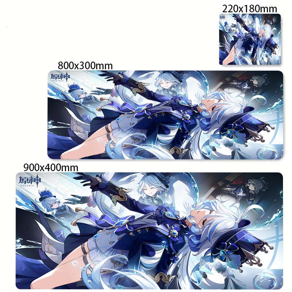 Furina Focalors Mouse Pad Genshin Impact Large Xxl Mousepad Computer Keyboard Padding Anime Gaming Genshin Accessories Desk Mat