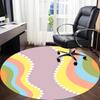 1pc Pastel Waves Office Round Area Rug, Indoor Mat Suitable For Office, Under Office Chairs Bedroom Living Room Home Decor, Room Deco 138
