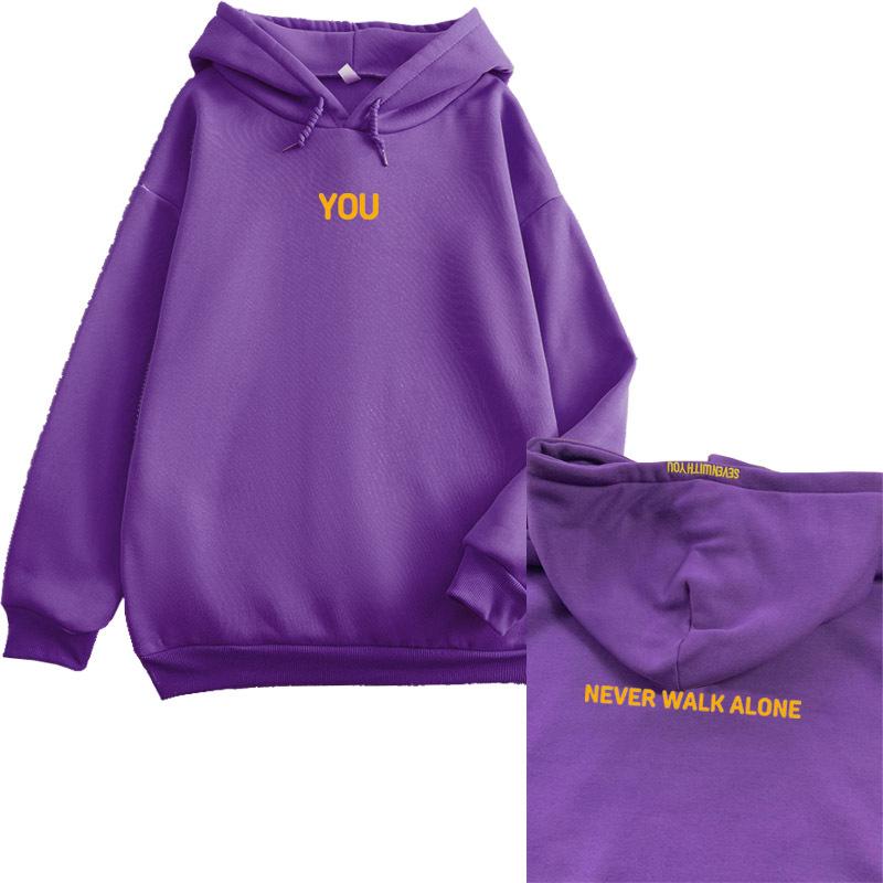 

2022 Новая толстовка с принтом, официальная толстовка унисекс с длинными рукавами и пуловером в том же абзаце 2XL фиолетовый