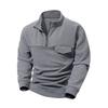 Men Oversized Casual Stand Collar  Cargo Sweatshirts Workout Mens Sweaters
