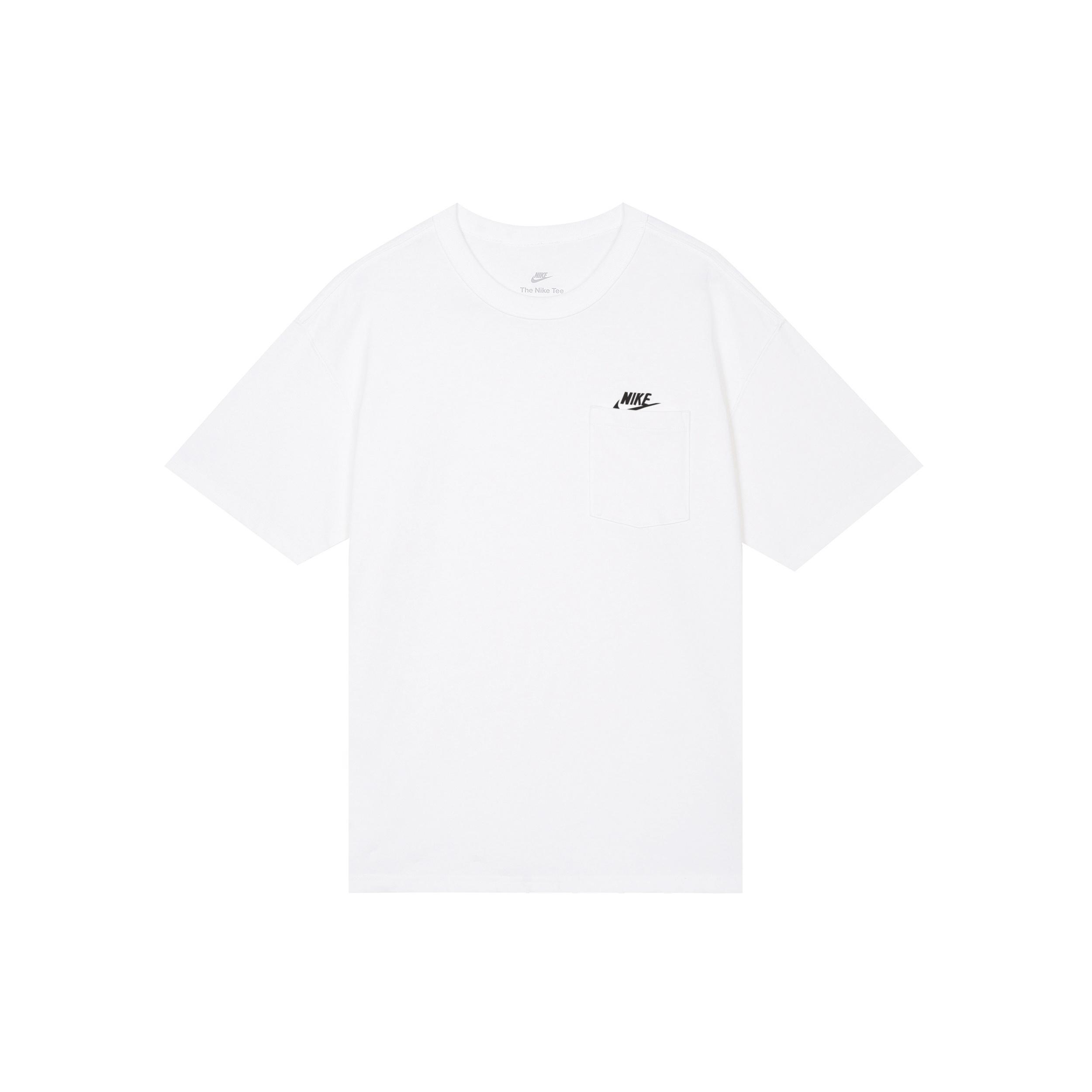 Nike Solid Color Pocket Round Neck Loose Short Sleeve White Men s DQ9296-100 XXL