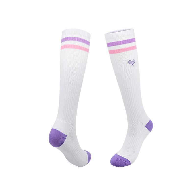 Unisex Summer Tennis Socks: Sweat-Absorbing, Non-Slip Cotton Mid-Calf Sports Socks for Men & Women.