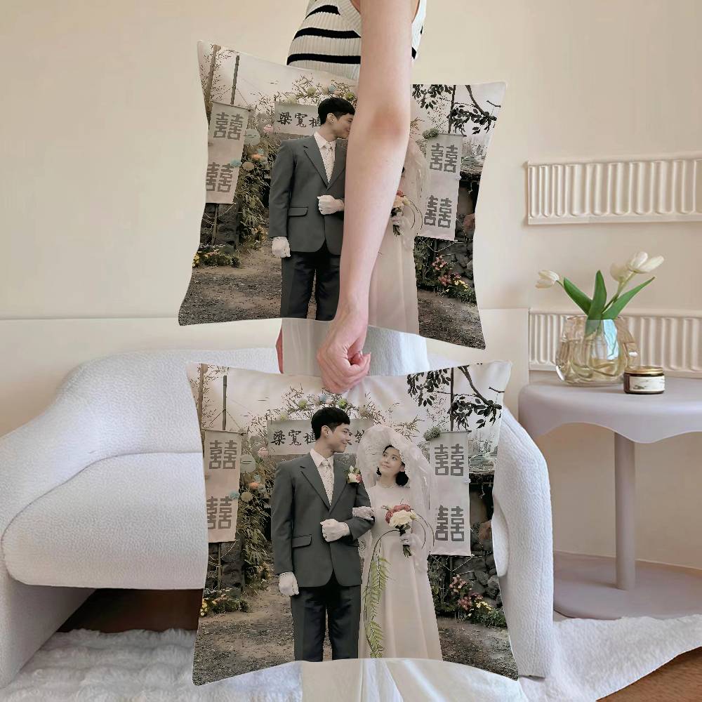 When Life Gives You Tanger Pillow Case Sofa and Living Room Decorative Cushion Covers Dust-proof and Mite-proof Invisible Zipper