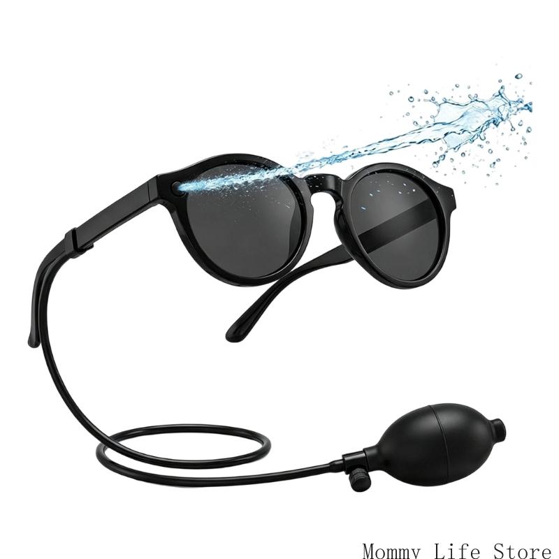 Novelty Water Squirting Sunglasses Toy With Detachable Refill Tanks And Black Glasses Look, Fun Choice For Beach Days, Poolside