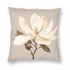 Dainty Magnolia Square Pillowcase Polyester Linen Velvet Pattern Zip Decorative Pillow Case Sofa Cushion Cover x