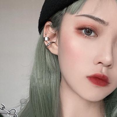 Hong Kong Style Einfacher Edelstahl Titanstahl Glänzender Ohrknochenclip Dicker Ohrclip Ohrclip Coole Ohrringe für männliche und weibliche Paare