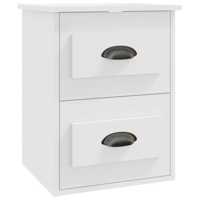 VidaXL Wall-mounted Bedside Table White 41.5x36x53 Cm 816392