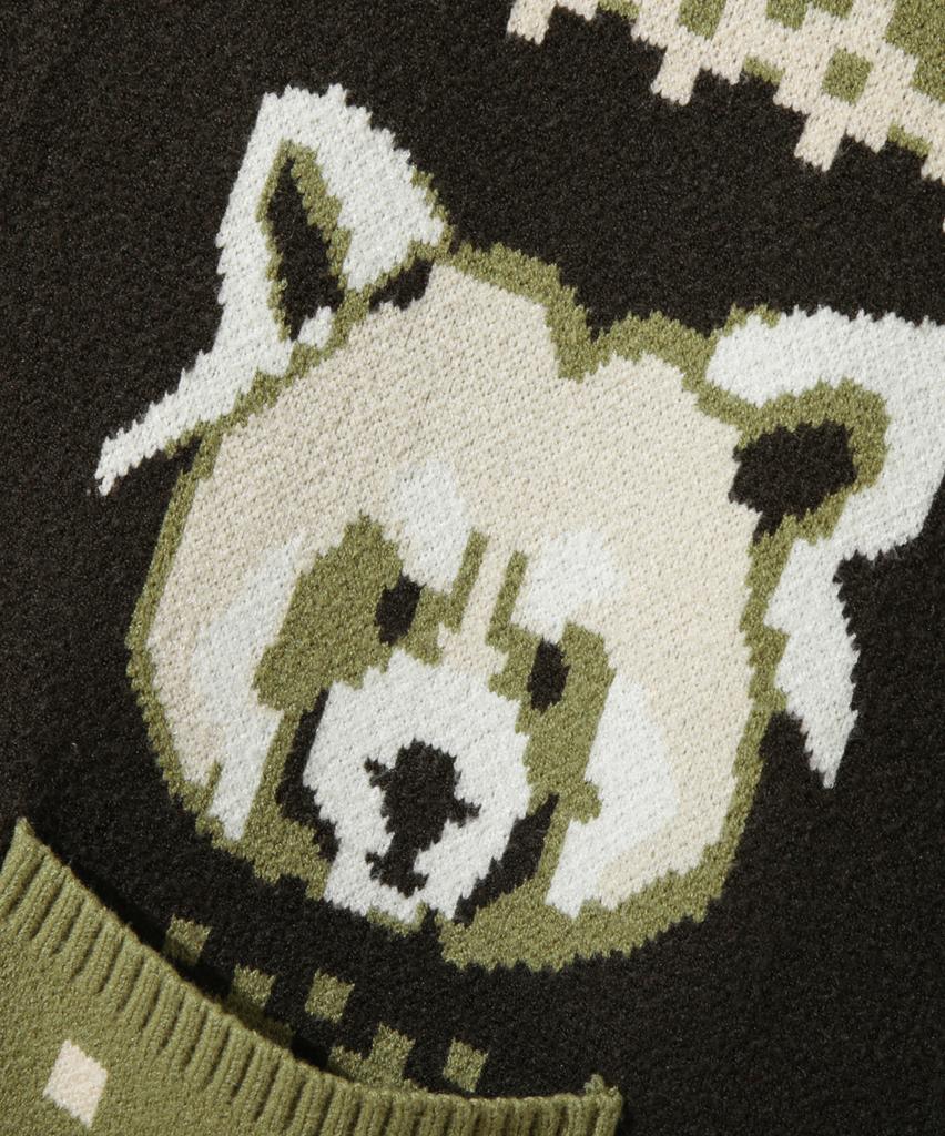 Dimiteulibeullaeg 2Way Essential Heavyweight Nordic Cardigan_Olive