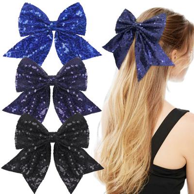 Haarspange Doppellagig Einfarbig Pailletten Rutschfest Retro Haarschmuck Prinzessinnenstil