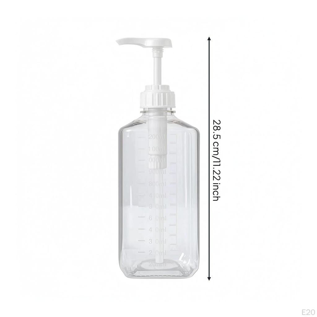 Syrup Dispenser with Pump Clear Sauce Container for Baristas, Bubble