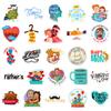 50 Cartoon Father's Day Gift Stickers Envelope Seal Party Gift Box Decoration Stickers