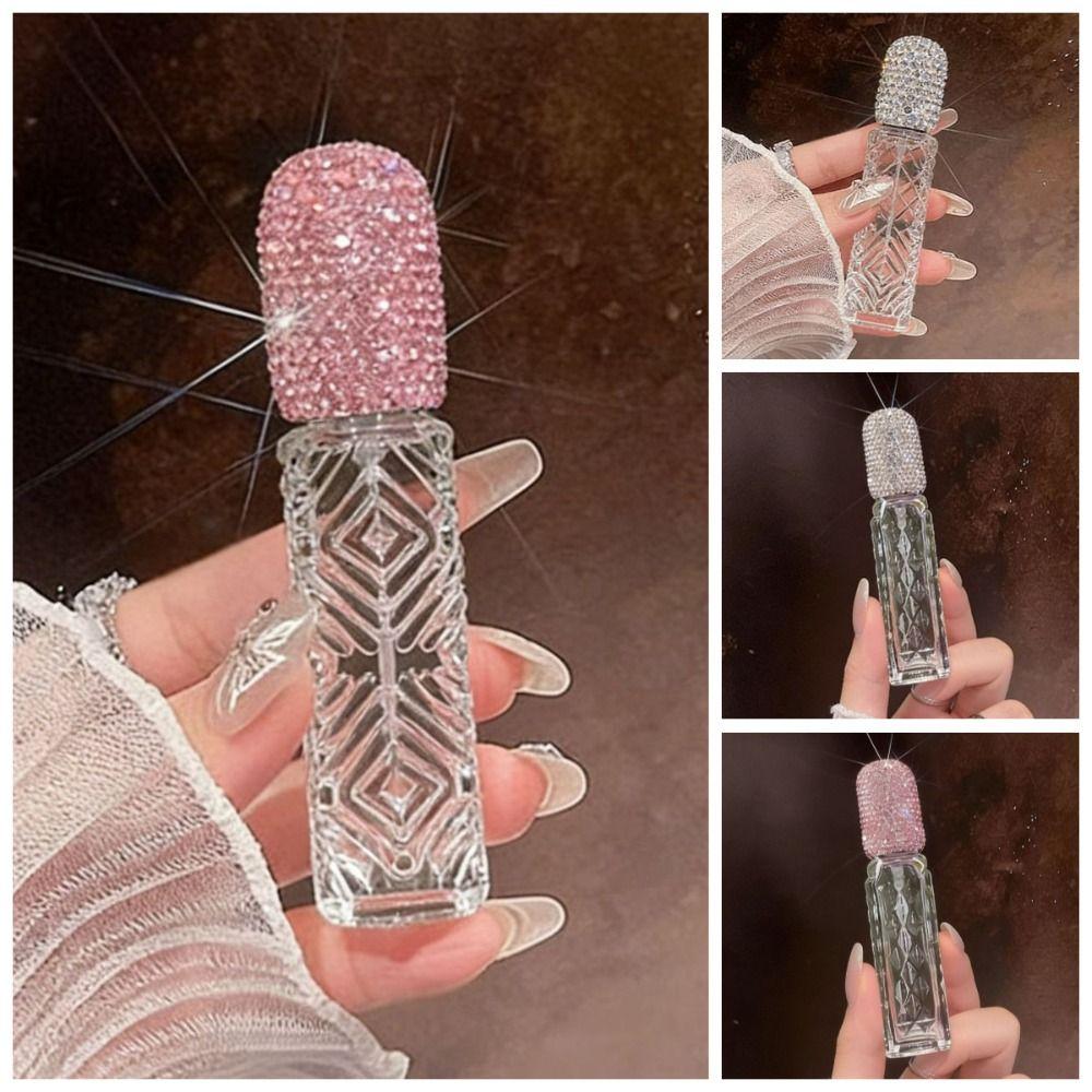 12ml Glass Perfume Atomizer Creative Rhinestone Oil Diffuser Bottle  Travel Supply