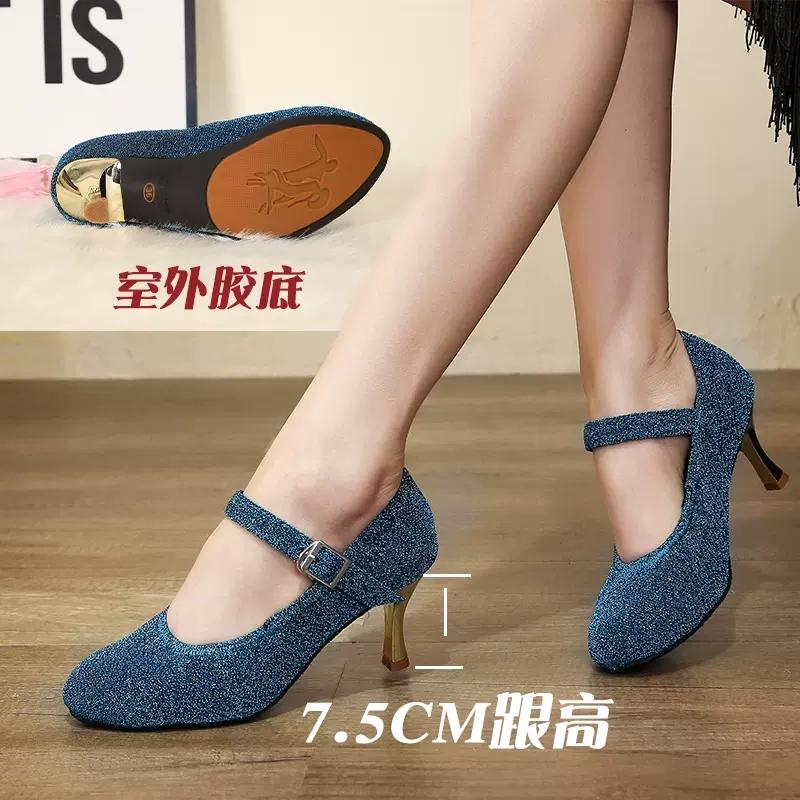Latin Dance Shoes Woman Gold Heels Ballroom Dancing Shoes Modern Sneakers Shiny Comfortable Dance Shoes For Women