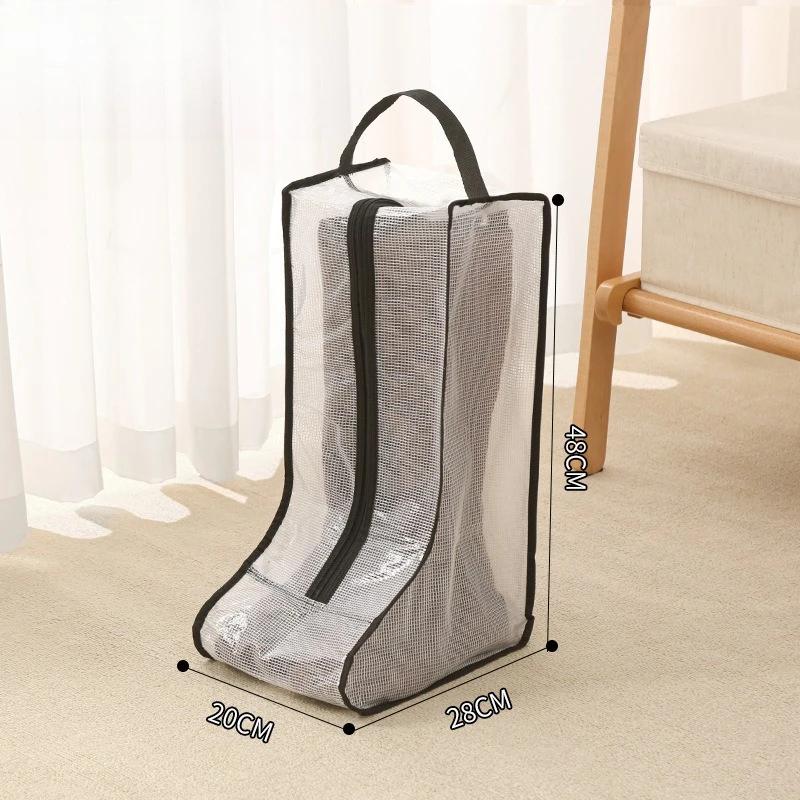 Houndstooth shoe dust bag multifunctional portable transparent moisture-proof shoe bag boots boots short boot protective bag