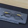 22002 Modische Vollrand-Brillenfassungen aus reinem Titan für Damen & Herren - Retro-Stil, Passform für großes Gesicht