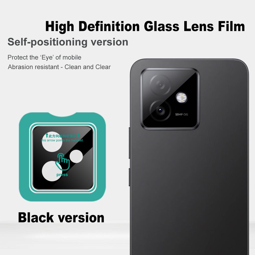 IMAK For Honor X60 GT 5G Tempered Glass Camera Lens Protector with Self Positioning Frame (Black Version)