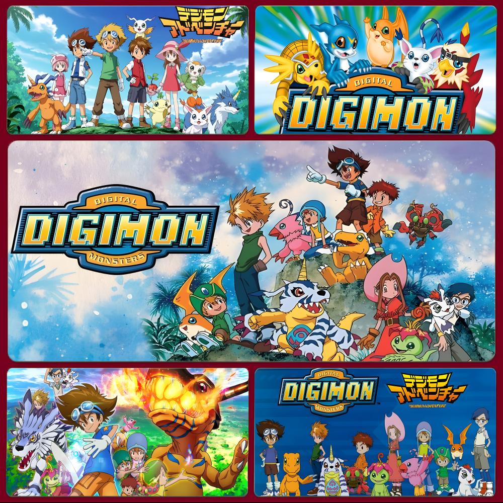 Classic Fun Anime Ddigimon Aadventure Mouse Pad Large Gaming Mousepad With Stitched Edges Thickened Desk Mat Pc