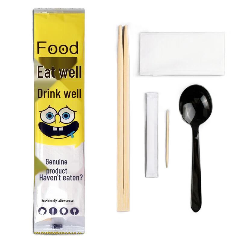 Disposable Bamboo Chopsticks and Spoon Set