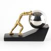 Nordic Sports Push Ball Figure Ornament for Living Room, Bedroom, Hall, Study Model Room Decor.