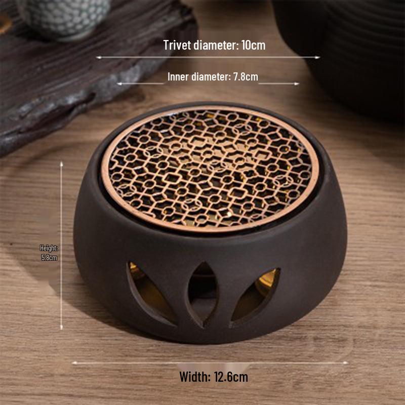 Handmade Ceramic Teapot Warmer and Candle Holder