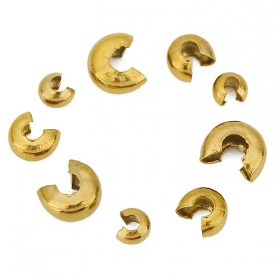 20 Piezas Acero Inoxidable PVD Nunca Se Desvanece Cubierta de Terminales de Engaste 4 5 6 mm Cuentas Espaciadoras Tope Para Fabricación de Collares Pulseras Joyería