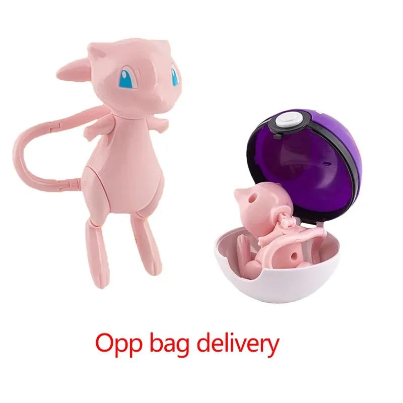 

Pokemon Figure Transform Pokeball Pikachu Mewtwo Mew Eevee Gengar Blastoise Venusaur Charizard Gyarados Poke Ball Elf Kids Toys