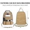 Car Seat Back Organizer Tactical Molle Car Seat Organizer Storage Bag Universal Self-driving Hunting Seat Cover Bag Accessories