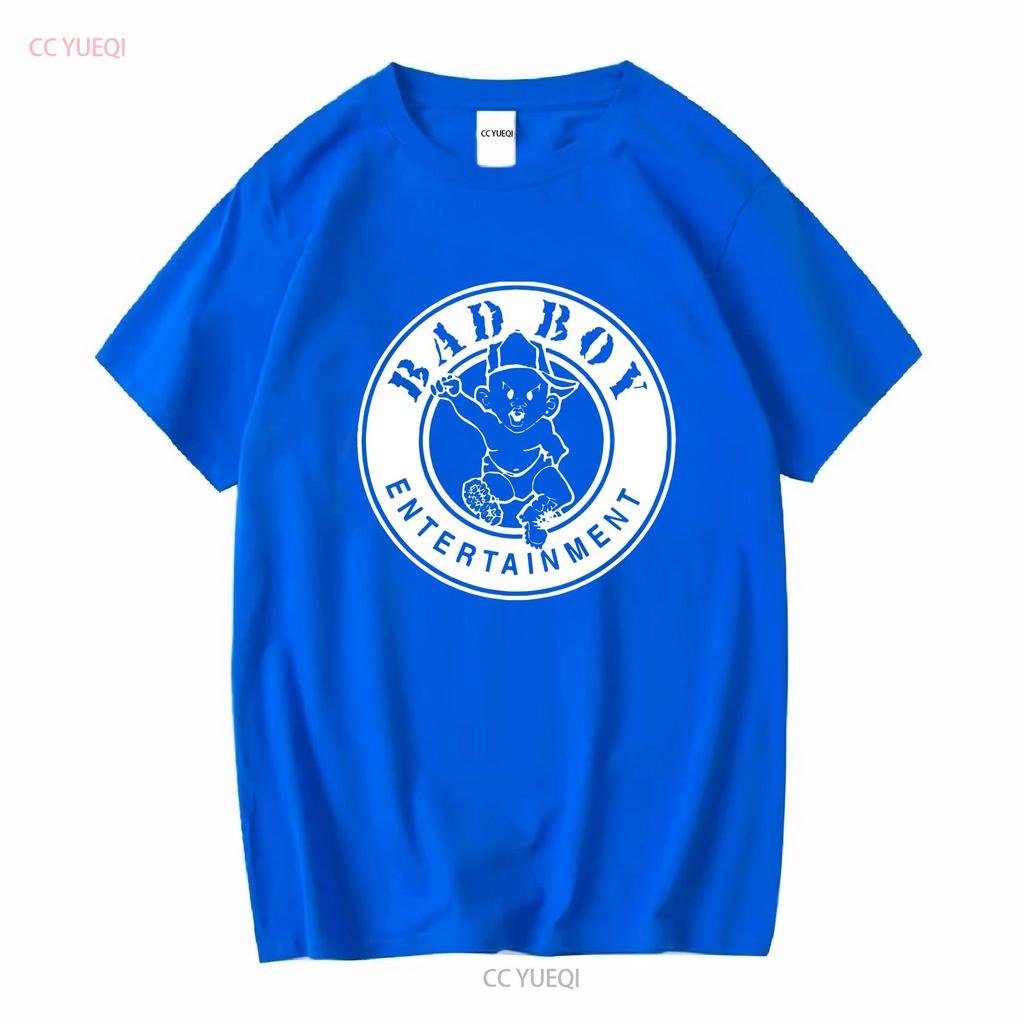 Bad Boy Records Logo T Shirt Hip Hop 1990 Tee Long or Short Sleeves Vintage Washed Designer Clothes Fashion Slightly Stretched