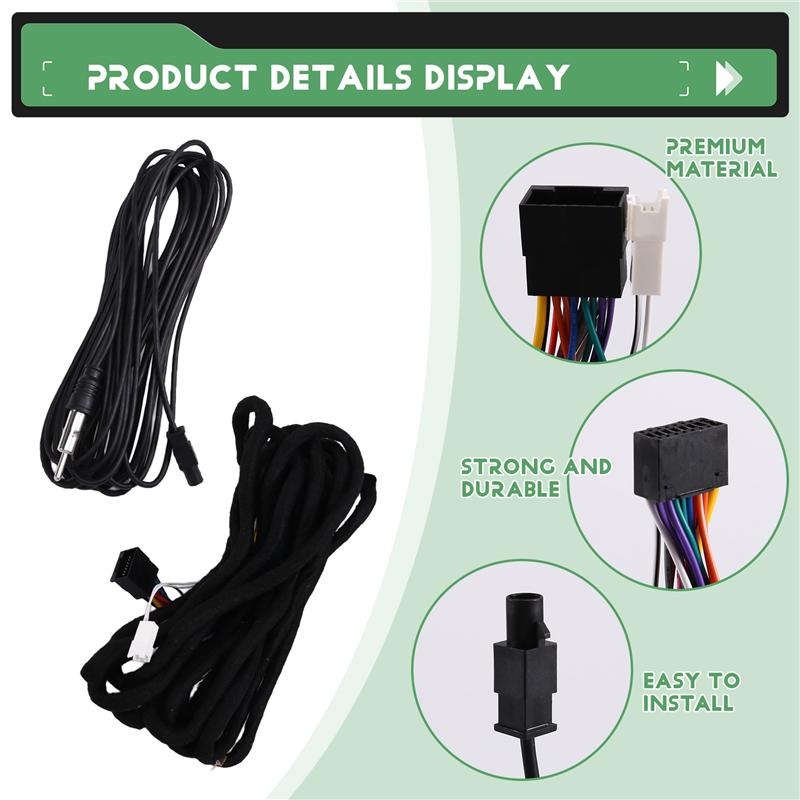 Wiring Harness Extension Cable 6M For BMW Universal Car Radio Power- Fits 3 Series 5 Series X5 M3 M5 E46 E38 E39 E53