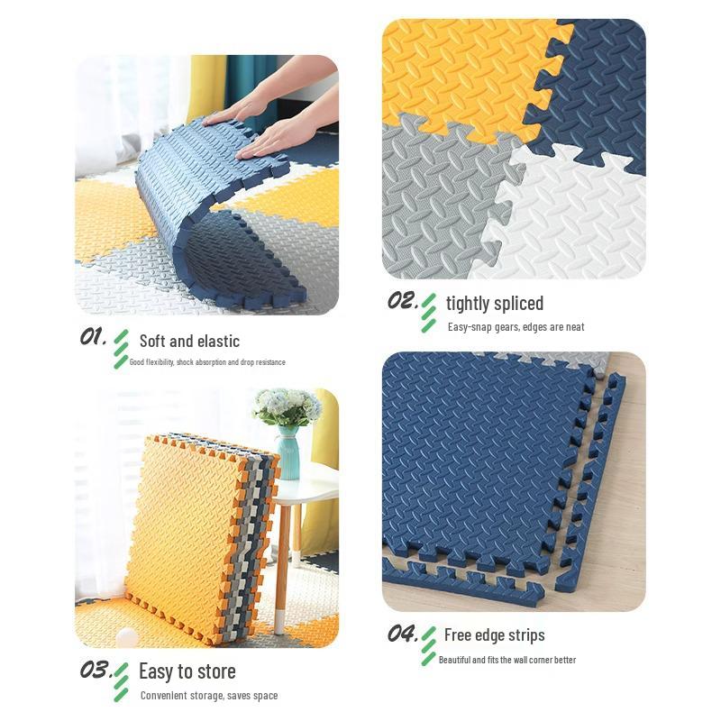 Thick Non-Slip Foam Floor Mat - Fitness, Children's Play, and Interlocking Sports Mat