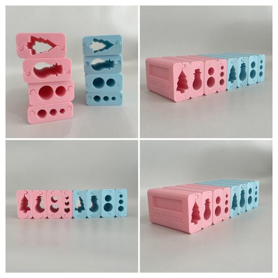 Polymer Clay Bead Roller Round Shape Bead Roller 3D Printed Snowman Christmas Tree Clay Bead Maker Tool for DIY Jewelry Making Polymer Clay Crafting