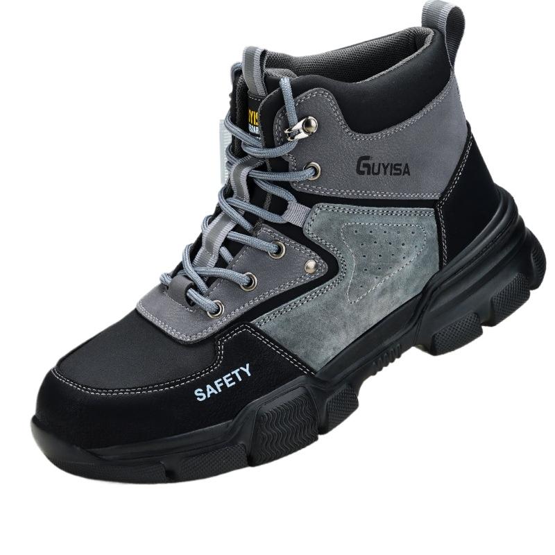 Hot-selling Safety Shoes for Men, Anti-smashing and Anti-piercing Four-season Shoes, Light and Comfortable, High-top Labor Insurance Shoes for Men