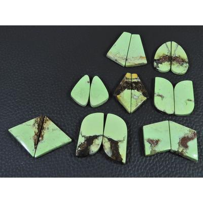 148Cts. Natural Lemon Chrysoprase Fancy Cabachon Loose Gemstone 08 Pcs Lot C-2590