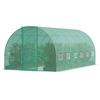 Walk-in Tunnel Greenhouse 19.36x9.68x7.4ft Galvanized Frame PE Cover Green