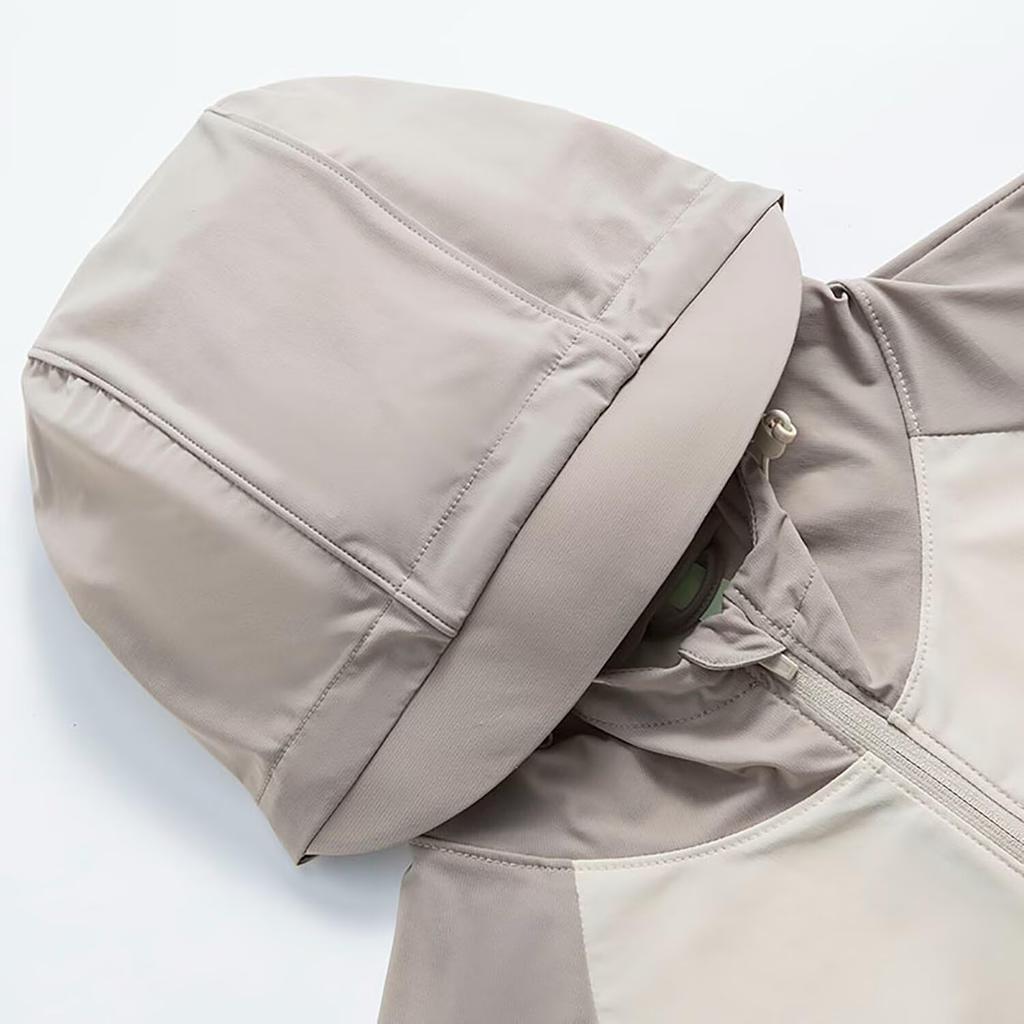 Rash Guard UV Protection Long Thin and UV Sun Protection Suitable for Plus [FLYGAGA] Women's Hoodie, Cooling, Sleeved, Swimsuit, Breathable, Hooded,